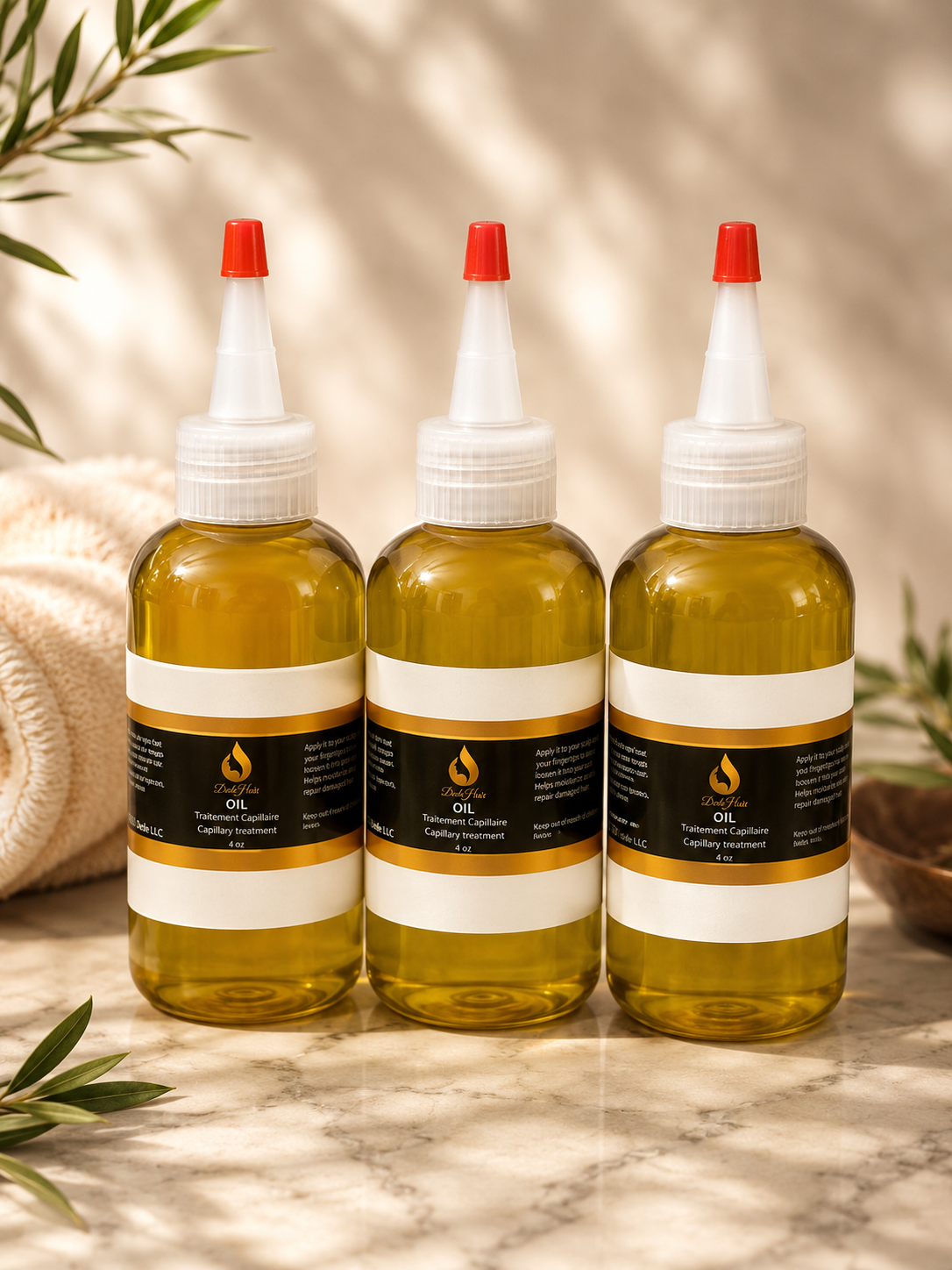 3x (100% All-Natural Hair Oil-4OZ)