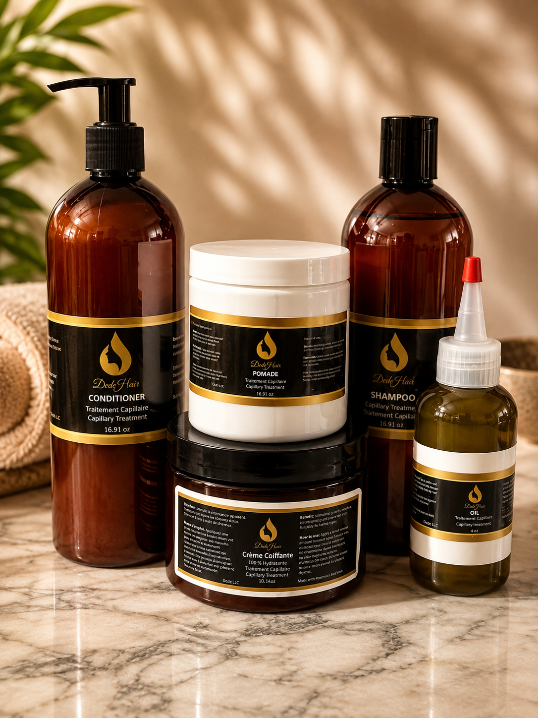 Hair Treatment Set 3.12 LB with 4-OZ OIL PLUS  Pomade